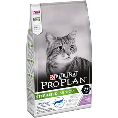 Purina Pro Plan Pienso para Gato Esterilizado Adulto +7, Senior, Perro Mayor con Pavo, bolsa de 1,5kg