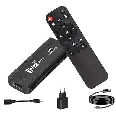 Socueny TV98 TV Stick 1G + 8G Android 12.1 2.4G 5G WiFi Android Smart TV Box 4K 60Fps Set Top Box (EU Plug)