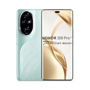 HONOR 200 Pro Smartphone 5G 12GB 512GB, 120Hz 6.78" OLED, Cámara Principal para Retratos de 50 MP, Snapdragon 8s Gen 3, 5200mAh Batería, Android 14, Dual Sim, NFC, Verde