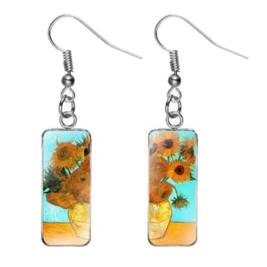 Van Gogh Pintura al Óleo Pendientes Pendientes de Famosas Marcas de Bisutería Artistas Famosos Colección de Pendientes Regalos Artesanales