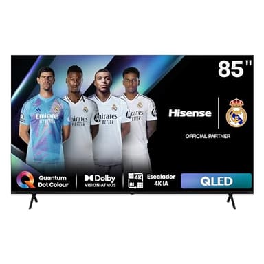 Hisense 85E7NQ - QLED Smart TV, 85 Pulgadas Televisor, Quantum Dot Colour, Dolby Vision, Dolby Atmos, Modo Juego Plus, 60Hz VRR 120 fps, Bluetooth&HDMI,Control por Voz televisor, VIDAA (Nuevo 2024)