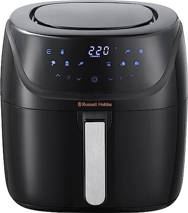 Russell Hobbs Freidora de Aire sin Aceite 8 litros, air fryer XXL, 10 programas, pantalla LED táctil, diseño compacto y capacidad máxima [Ahorra hasta un 47% en Energía] SatisFry 27170-56