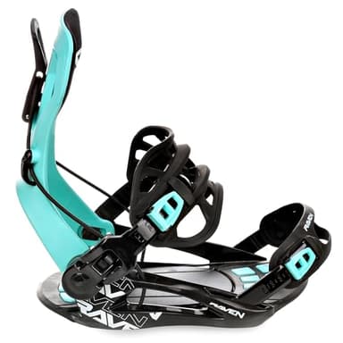 RAVEN – Fijación de Snowboard de 35 a 39 negro/menta mixta
