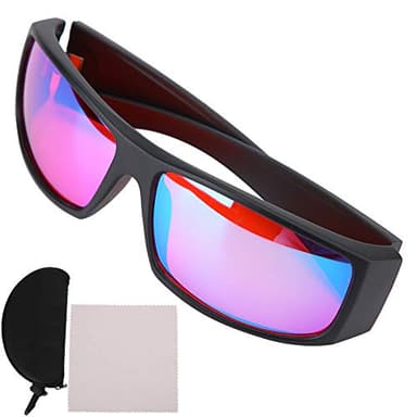Joyzan Gafas para daltónicos, gafas de sol ciegas rojas y verdes, corrección de color, daltónico universal, mejora la resolución de la visión del color para tipos de daltónicos rojos y verdes