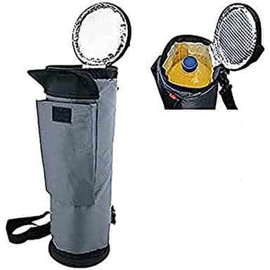 Jata Hogar 923 Bolsa Nevera Portabotellas con Gel Refrigerante Integrado Especial para Botellas y Latas, Tela, Gris, 14x14x37 cm