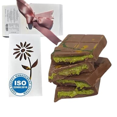 LUXURY BITES Chocolate Dubai con pistacho, 210 g, hecho a mano en Bélgica, chocolate kadayif
