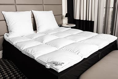 HS72 colchones Auflage Topper cubrecolchón 160 x 200 cm ca 4800 Talla Plumón – Plumas 100% Natural