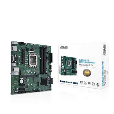 ASUS Technology Holland B.V. Pro B660M-C D4-CSM Placa Base mATX, Intel B660, LGA1700, DDR4, PCI 4.0, LAN Intel 1Gb Realtek 7.1 Surround, 2xM.2, 4xSATA 6GB/s, USB 3.2 Gen 1 Control Center Express Negro