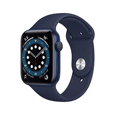 Apple Watch Series 6 (GPS, 44MM) Caja de Aluminio Azul con Correa Deportiva Azul Marino (Reacondicionado)