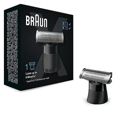 Braun Series X Afeitadora Eléctrica Hombre, Máquina de Afeitar Barba con Cabezal de recambio XT10, compatible con las Máquinas de Afeitar Barba Braun Series X, Negro