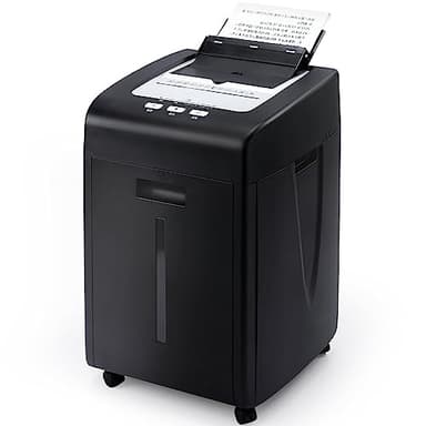iOCHOW Destructora de Papel De Alimentación Automática de 200 Hojas: 60 Minutos Trituradora de Papel Microcorte, Nivel de Alta Seguridad P-5 Destructora de Servicio Pesado con Contenedor de 35L