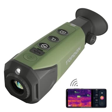 TOPDON TS004 Camara Termica, 320x240 IR 50Hz Termico Monocular, 410m Rango de Detección, 13mm Lente, Camara Termografica con 32GB Memoria, WiFi, Zoom 2-8X, para Caza y Observación de Vida Silvestre