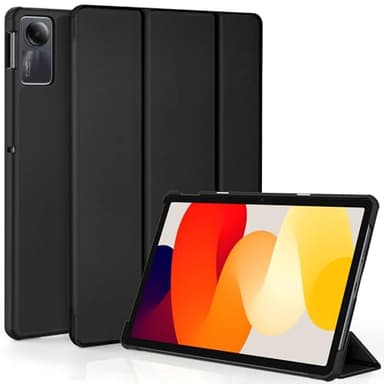 EasyAcc Funda Carcasa Compatible con Xiaomi Redmi Pad SE 11 Pulgadas 2023, Ultra Slim PU Protectora Carcasa con Función de Soporte (Negro)
