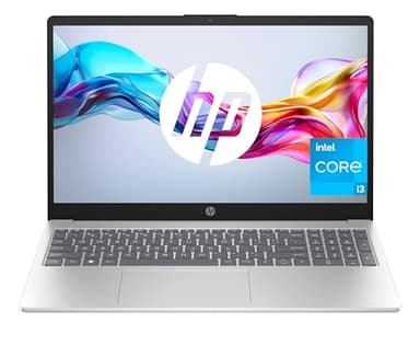 HP 15-fd0193ns - Ordenador portátil de 15.6" FHD (Intel Core i3-N305, 8GB RAM, 512GB SSD, Intel UHD Graphics, Sin Sistema Operativo) Plata y Azul - Teclado QWERTY Español