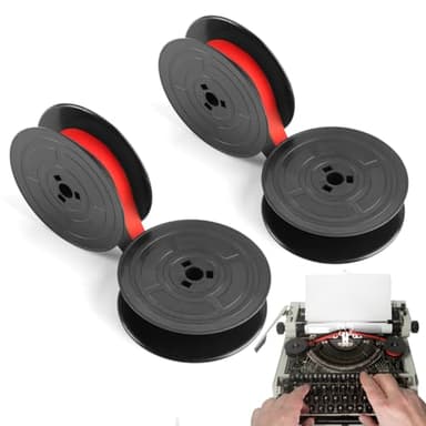 Lote de 2 Cintas de Máquina de Escribir de Nylon, 7 Metros Cada Una, Compatibles con la Mayoría de Máquinas Olivetti, Cintas Duraderas y Fiables para Máquinas de Escribir(GR4)
