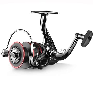 Outinhao Carretes de Pesca Spinning de Mar Agua Salada, 12BB, Modelo QE2000 / QE3000 / QE4000 / QE5000 / QE6000, Negro