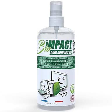Limpiador de Pantallas de TV, Gafas, Smartphone, 500 ml, Limpieza con Aerosol para PC, televisor, Ordenador portátil, Certificado Natural por Ecocert