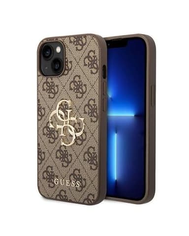 GUESS GUHCP15S4GMGBR - Carcasa para iPhone 15 de 6,1", Color marrón