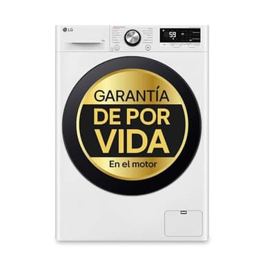 LG F4WR7009AGW - Lavadora Inteligente, 9kg, AI Direct Drive, 1400rpm, Carga Frontal, TurboWash 360º, Wifi, Vapor Steam, Clasificación A, Serie 700, Blanco