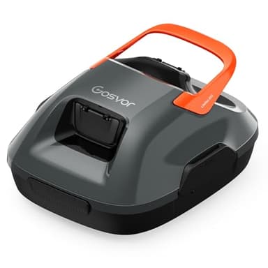Gosvor Robot Limpiafondos Piscina Automático sin Cable, con Filtración de 180μm, con 90 Minutos de Autonomía, Tiene Autoaparcamiento, para Piscinas de 80m² Piscinas Desmontables o de Fondo Plano