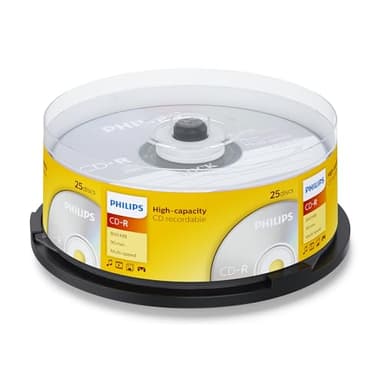 Philips CD-R 90Min / 800 MB / 40X Cakebox (25 Disc)