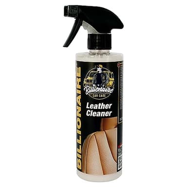 S SUMEX Billionaire Leather Cleaner Limpiador de Asientos de Cuero y Piel Limpia Tapicerías Mantiene el Brillo Natural del Cuero con Pistola de Espuma Aroma a Coche Nuevo 500ml