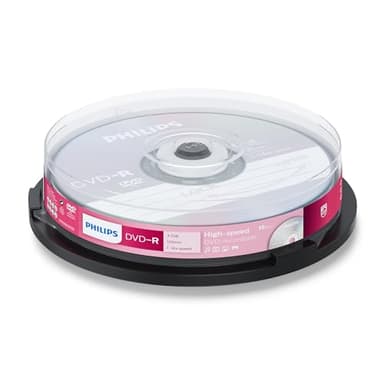 Philips DVD-R DM4S6B10F/00 - DVD+RW vírgenes (4,7 GB, DVD-R, 120 min, 16x)