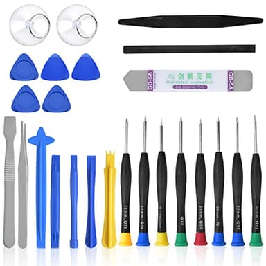 Mikihat 25 Piezas Juego de Destornilladores, Destornillador Telefónico, Kit de Herramientas de Reparación, Reparación de la Herramienta de Apertura para Laptop PC Reloj y Otra Electrónica