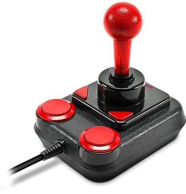 Speedlink COMPETITION PRO EXTRA USB Joystick - Joystick digital con DirectInput y microinterruptor, negro-rojo
