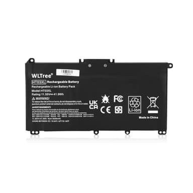 WLTree Batería HT03XL L11119-855 portátil para HP Pavilion 14-CD 14-CE 14-CF 14-CK 14-cm 14Q-CS 14Q-CY 14S-CF 14S-CR 15-CS 15-DA 15-DB 15-DW 15G-DR 17-by 17-CA L11421-542/2C2 HSTNN-LB8M/DB8R Battery