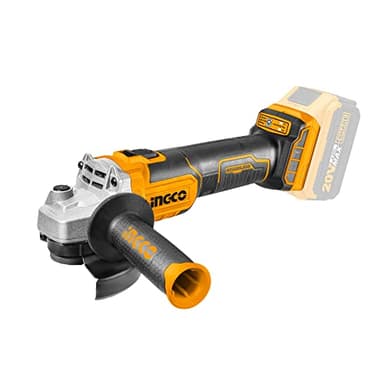Amoladora de ángulo Inalámbrica INGCO 115mm con Batería 2PCS 20V 4Ah Sin Escobillas, 10PCS Discos, M14 Herramienta de Corte, 3000/8500 rpm (Sin Batería)