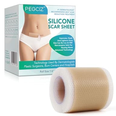 Silicone Scar Sheets, Parches Cicatrizantes, Hojas de Silicona para Cicatrices Tiritas Cicatrizantes, Parches Silicona Cicatrices para Cicatrices Causadas Por Cesárea (Verde, 1.6'' X 60'')