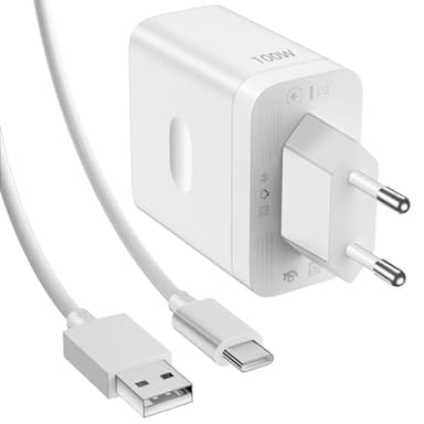 100W Cargador para OPPO SUPERVOOC Carga Rápida Adaptador Cargador USB 8A Tipo C Cable USB C 1Metro para Oppo Reno10 Pro 10 Pro+ 5G Oppo Find X6 Pro X7 Ultra Realme 11Pro+ Realme GT6 GT Neo6 SE GT5 Pro