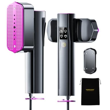 TOPPLEE Plancha Vertical Vapor, 2 en 1 Vaporizador de Mano para Ropa y Plancha para Ropa, Plancha Vertical Portátil de 1300W, 10 Minutos de Vapor Continuo, Vaporizador de Ropa para Viajes y Hogar