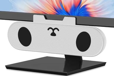 ZETIY Monitor de Altavoz para PC, USB Portátil Mini Barra de Sonido, Altavoz Ordenador USB Barra para Ordenador Portátil, Ordenador de Sobremesa – Plug and Play （Blanco）