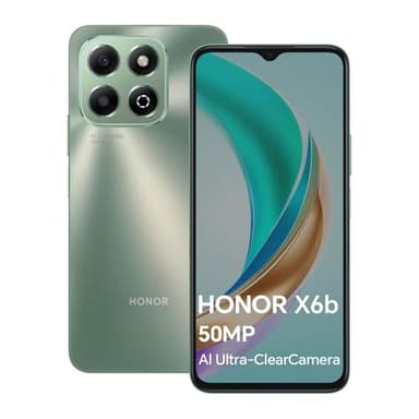 HONOR X6b Smartphone 4GB 128GB, 5200mAh Batería, 50MP Cámara, 6.56" 90Hz TFTLCD, Android 14, Dual Sim, NFC, Verde