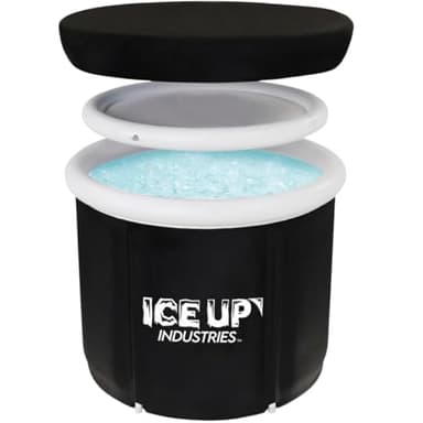 Ice Bath - Bañera de baño de hielo de gran tamaño de 95 galones para terapia de frío, inmersión portátil de agua helada para recuperación deportiva, resistente cápsula fría multicapa para atletas