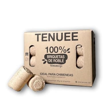 Caja DE BRIQUETAS DE Roble Natural
