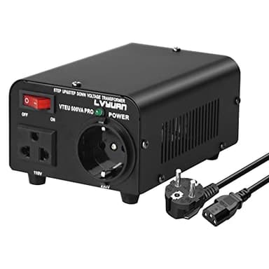 Cantonape 500VA Convertidor de Voltaje - Salida 110/220 Voltios CA - Transformador de Núcleo Toroidal EEUU de 500 Vatios