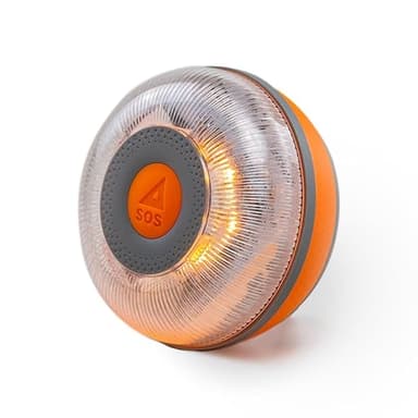 FlashLED SOS Luz de Emergencia para coche homologada, Baliza V16 Conectada Obligatoria DGT 2026, SIM y servicio hasta 2038, Cobertura profunda y Geolocalización