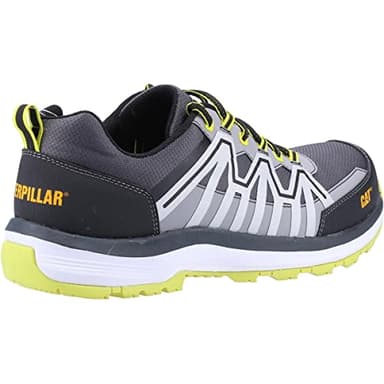 Caterpillar - Zapatillas Deportivas de Seguridad de Cuero Charge con Cordones para Adultos Unisex (43 EU) (Amarillo Lima, Negro, Blanco)