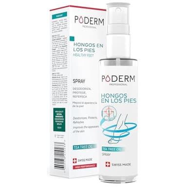 Poderm Spray Purificante de Pies para Micosis, el paquete puede variar, Menta, incoloro