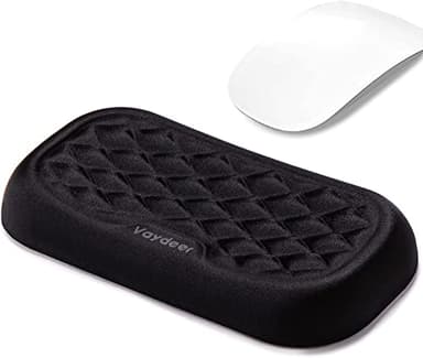 Reposamuñecas para ratón Reposamuñecas ergonómico de espuma con memoria para oficina y juegos - Negro