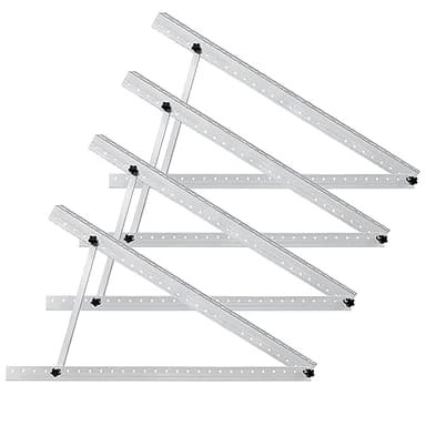 Diealles Shine® 4 Piezas Soporte de Panel Solar 45 Pulgadas (114 cm), Soportes de inclinación del panel solar con ángulo ajustable de 0 a 90°, Soporte para paneles solares de 100 W a 600 W