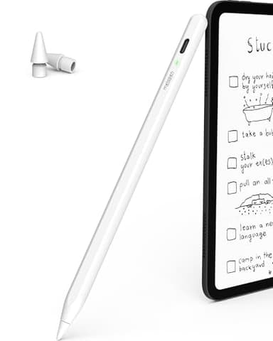 Metapen Air8 Lápiz para Apple iPad 2018-2025,2X Carga Rápida Stylus Pencil Compatible con iPad 6/7/8/9/10/11 A16,Mini 5/6,Air 3/4/5/M2/M3,Pro M4/11/12.9/13",Rechazo de Palma,Precisión de Píxel