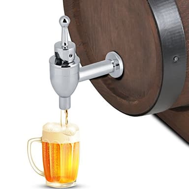 YUMILI Grifo de Cobre, Grifo de Barril de Vino, Grifo dispensador de Bebidas, Grifo para Vino, Cerveza, Barril, dispensador de Bebidas, Grifo de Repuesto(Chrome12mm)