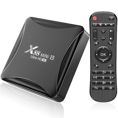 Android TV Box 13.0, Android Box 4GB RAM 32GB ROM, RK3528 Quad-Core, Soporte 2.4G/5G Dual WiFi, 100M Ethernet Ultral HD 8K Smart TV Box