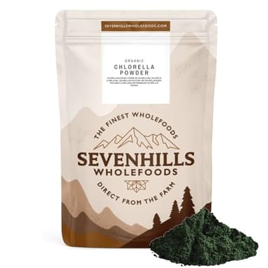 Sevenhills Wholefoods clorella En Polvo, Pared Celular Rota, Orgánico 200g