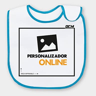 Babero Personalizable · Bebé niño y niña · Manga Corta · 100% Algodón · Impresión Directa (DTG) Impresión · ¡No es un Vinilo Impreso! Se Imprime Directamente sobre el Tejido!