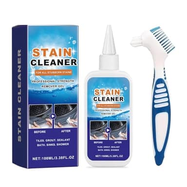 Gel removedor de moho, limpiador de manchas para eliminar moho en el hogar con cepillo limpiador, para lavadora, cocina, fregadero de baño, azulejos, lechada,